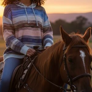 OVLA multicolored hooded sweater